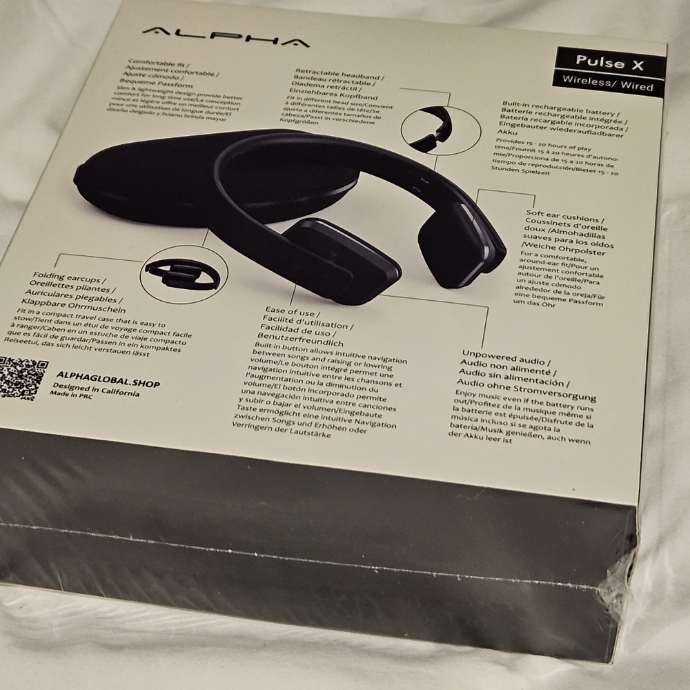 NEW Sealed Alpha Pulse X Wireless & Wired RED!! Headphones